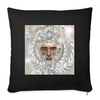 fascinating portrait of an Aquarius - Sofa pillowcase 17,3'' x 17,3'' (45 x 45 cm) - black - Front