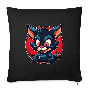Super cute tasmanian Devil - Sofa pillowcase 17,3'' x 17,3'' (45 x 45 cm) - black - Front