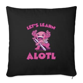 Axolotl Enrollment First Grader School Cone School - Sofa pillowcase 17,3'' x 17,3'' (45 x 45 cm) - black - Front