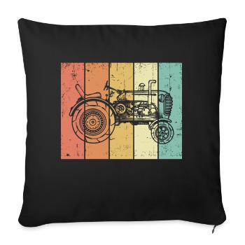 Organic Farmer Farmer Commercial Vehicle Tractor Country Air - Sofa pillowcase 17,3'' x 17,3'' (45 x 45 cm) - black - Front