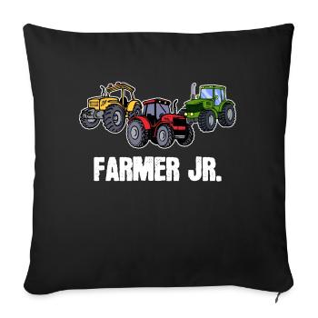 Traktor Statement Jungbauer Landmaschinen Ackerbau - Sofakissenbezug 45 x 45 cm - Schwarz - Vorne