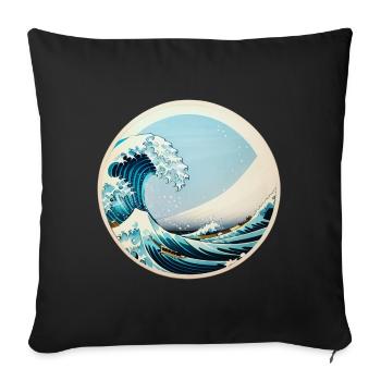 Gefangen in der Welle - Sofakissenbezug 45 x 45 cm - Schwarz - Vorne