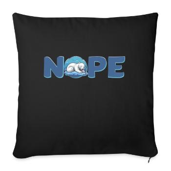 No, polar bear - Sofa pillowcase 17,3'' x 17,3'' (45 x 45 cm) - black - Front