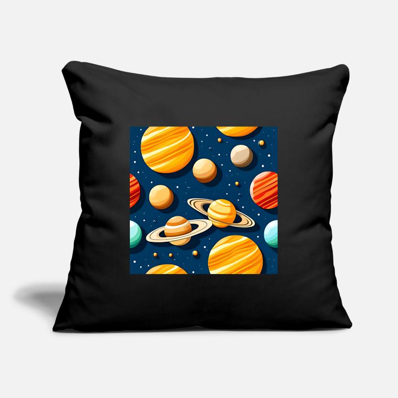 Modèle de système solaire bizarre Housse de coussin décorative 45 x 45 cm