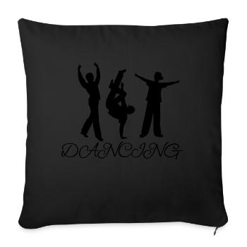 Dancing Dance Music - Sofa pillowcase 17,3'' x 17,3'' (45 x 45 cm) - black - Front