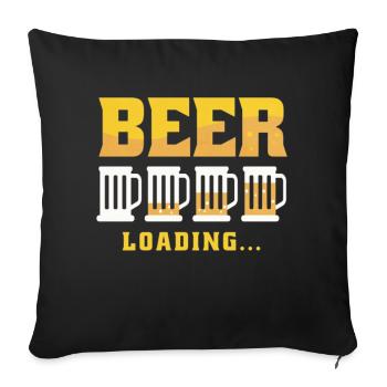 BEER LOADING - Sofakissenbezug 45 x 45 cm - Schwarz - Vorne