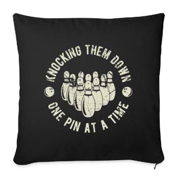 Bowling - Sofakissenbezug 45 x 45 cm - Schwarz - Vorne