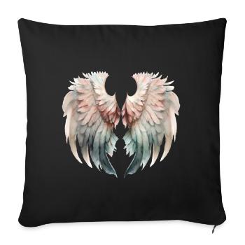 Pastel Wings Sweet Flight - Sofa pillowcase 17,3'' x 17,3'' (45 x 45 cm) - black - Front