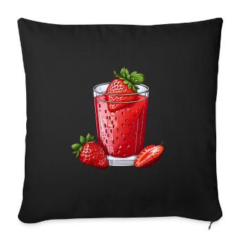 Strawberry syrup - Sofa pillowcase 17,3'' x 17,3'' (45 x 45 cm) - black - Front