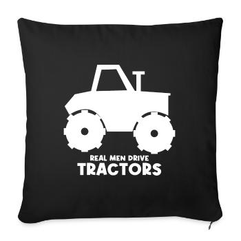 Déclaration de l’air du pays Tracteur Véhicule à moteur agricole - Housse de coussin décorative 45 x 45 cm - noir - Devant