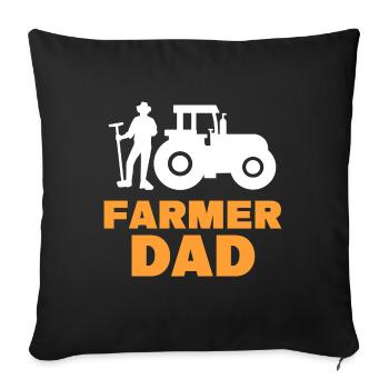 Déclaration du tracteur agriculteur Champ agricole biologique - Housse de coussin décorative 45 x 45 cm - noir - Devant