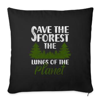 Forest Hiking Planet Hunter - Sofa pillowcase 17,3'' x 17,3'' (45 x 45 cm) - black - Front