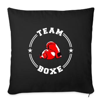 ÉQUIPE BOXE College Round W - Housse de coussin décorative 45 x 45 cm - noir - Devant