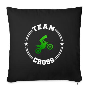 TEAM CROSS College Round W - Housse de coussin décorative 45 x 45 cm - noir - Devant