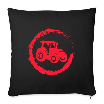 Véhicule à moteur Pays Aérodrome Farm Tractor - Housse de coussin décorative 45 x 45 cm - noir - Devant
