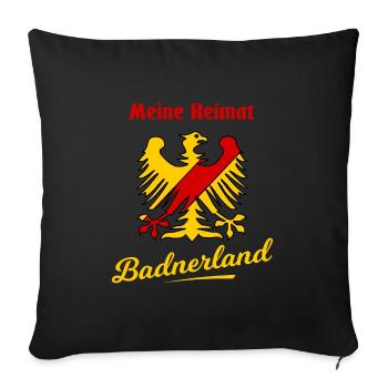 Meine Heimat das Badnerland - Sofakissenbezug 45 x 45 cm - Schwarz - Vorne