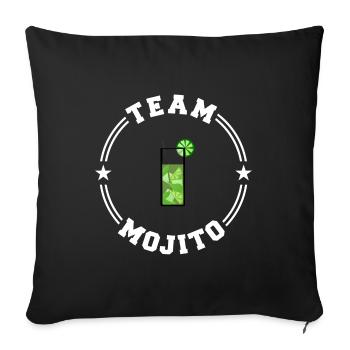 TEAM MOJITO College Round W - Sofa pillowcase 17,3'' x 17,3'' (45 x 45 cm) - black - Front