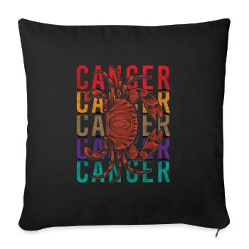 Horoscope Zodiac June - Sofa pillowcase 17,3'' x 17,3'' (45 x 45 cm) - black - Front