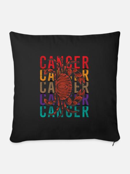 Horoskop Tierkreiszeichen Juni - Sofakissenbezug 45 x 45 cm - Schwarz
