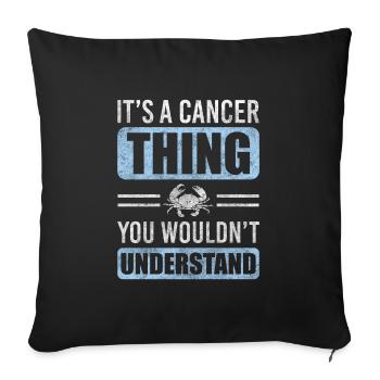 Horoscope Birthday June - Sofa pillowcase 17,3'' x 17,3'' (45 x 45 cm) - black - Front