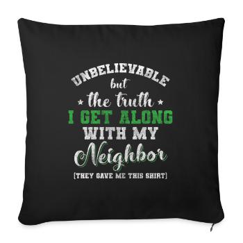 Appartement Neighbors Humor Village - Housse de coussin décorative 45 x 45 cm - noir - Devant