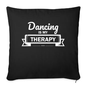 Danse Musique de danse - Housse de coussin décorative 45 x 45 cm - noir - Devant