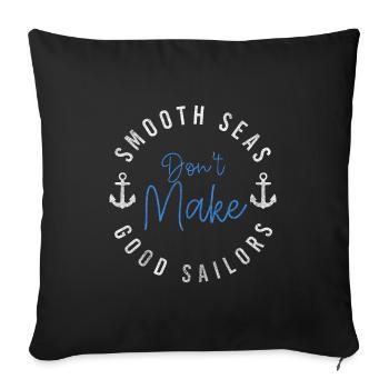 Sailing Ship Sailing Holidays - Sofa pillowcase 17,3'' x 17,3'' (45 x 45 cm) - black - Front