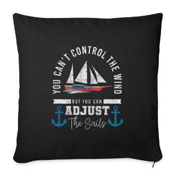 Naviguer sur l’océan - Housse de coussin décorative 45 x 45 cm - noir - Devant