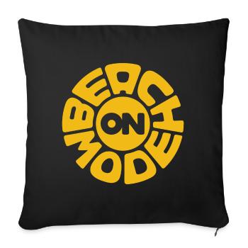 Beach Fashion On Beach Font Design Beach Holidays - Sofa pillowcase 17,3'' x 17,3'' (45 x 45 cm) - black - Front