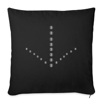 Crypto Bitcoin Trading - Housse de coussin décorative 45 x 45 cm - noir - Devant