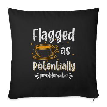 Problèmes Fun Satire Positif - Housse de coussin décorative 45 x 45 cm - noir - Devant
