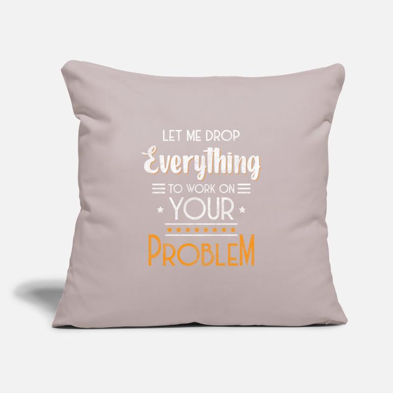 Problèmes Fun Black Humor Devise Housse de coussin décorative 45 x 45 cm