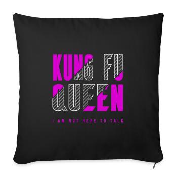 Reine du Kung Fu - Housse de coussin décorative 45 x 45 cm - noir - Devant