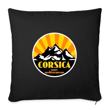 Corse - Housse de coussin décorative 45 x 45 cm - noir - Devant