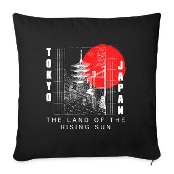 Japan Culture Japanese Asian - Sofa pillowcase 17,3'' x 17,3'' (45 x 45 cm) - black - Front