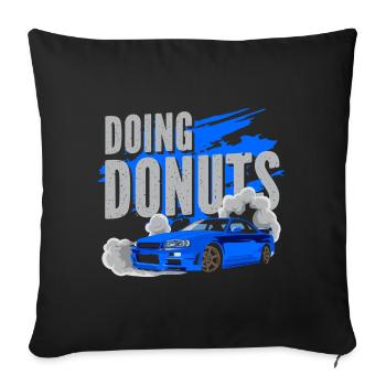 Sport automobile Pilote de course automobile - Housse de coussin décorative 45 x 45 cm - noir - Devant