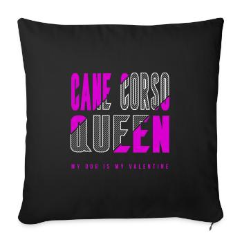 Cane Corso Queen - Housse de coussin décorative 45 x 45 cm - noir - Devant