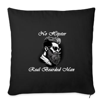 no Hipster white - Sofa pillowcase 17,3'' x 17,3'' (45 x 45 cm) - black - Front