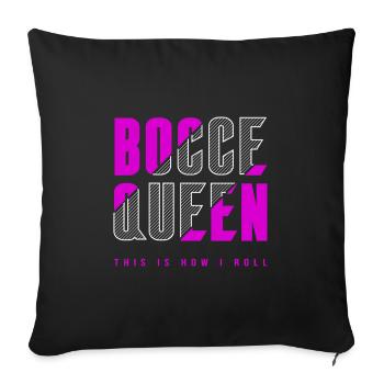 Bocce Queen - Sofa pillowcase 17,3'' x 17,3'' (45 x 45 cm) - black - Front