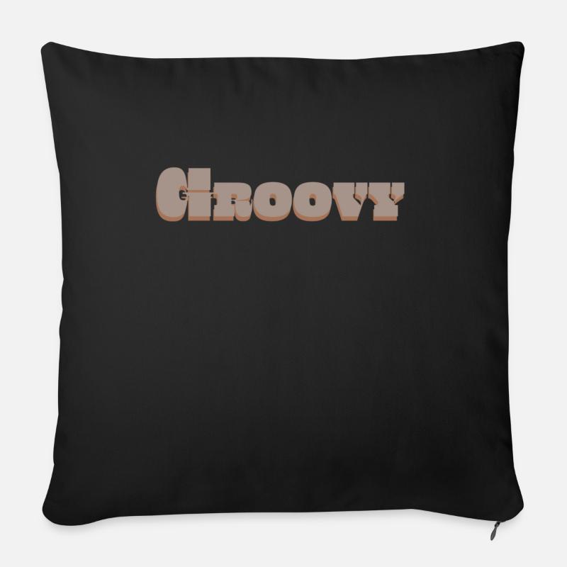 Groovig - Sofakissenbezug 45 x 45 cm - Schwarz