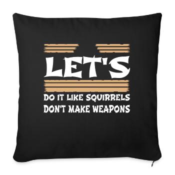 Family Peace for Paris Peace Sign 1960s Funny Fun - Sofa pillowcase 17,3'' x 17,3'' (45 x 45 cm) - black - Front