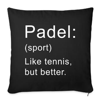 Padel Définition - Housse de coussin décorative 45 x 45 cm - noir - Devant
