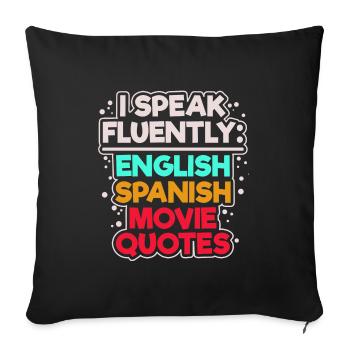 Déclaration Films Streaming Film Regarder Cineaste - Housse de coussin décorative 45 x 45 cm - noir - Devant