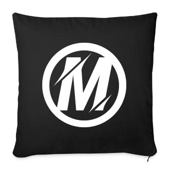 Illustration du logo M - Housse de coussin décorative 45 x 45 cm - noir - Devant