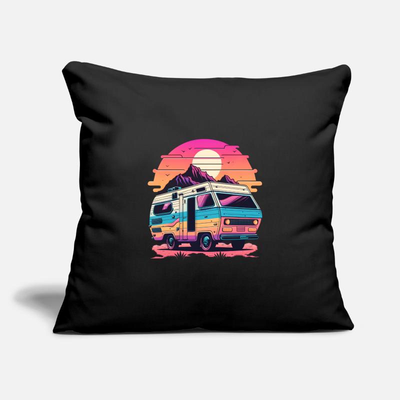 Synthwave Camper Sofa pillowcase 17,3'' x 17,3'' (45 x 45 cm)