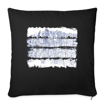 City usa illinois america travel united states - Sofa pillowcase 17,3'' x 17,3'' (45 x 45 cm) - black - Front