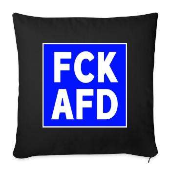 FCK AFD - Sofakissenbezug 45 x 45 cm - Schwarz - Vorne
