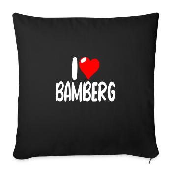 Bamberg - Sofakissenbezug 45 x 45 cm - Schwarz - Vorne