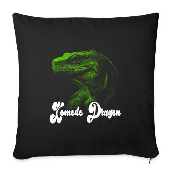 Komodo dragon design - Sofa pillowcase 17,3'' x 17,3'' (45 x 45 cm) - black - Front