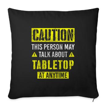 Jouer une stratégie de jeu de rôle - Housse de coussin décorative 45 x 45 cm - noir - Devant